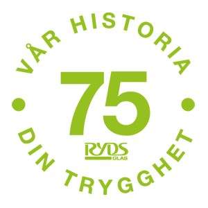 75 års minnen - Ryds Glas logga